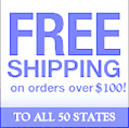 FREE SHIPPING Offer applicable to orders over $100.00 shipped to the U.S. only.
