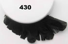 Black feathered false eyelashes for an extreme look