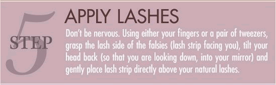 Step 5. Applying your falsies lashes.
