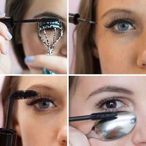 Bend the brush of the mascara wand so it makes it easier to use.