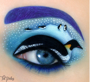 The Icy cold "Penguins" Eye Makeup