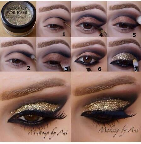 Stylish Glitter Eye Makeup Tutorials for Women