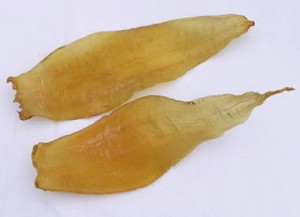 Fish bladders were used to make isinglass or ‘fish-skin’.