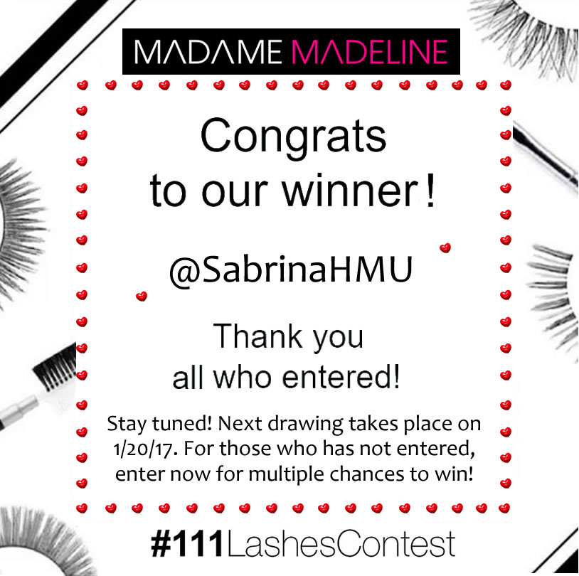 Our third grand false eyelashes contest winner