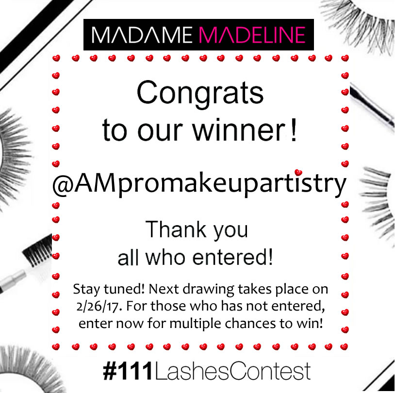 Our fouth grand false eyelashes contest winner