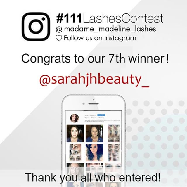 Our 7th grand price #111 false lashes contest giveawaywinner