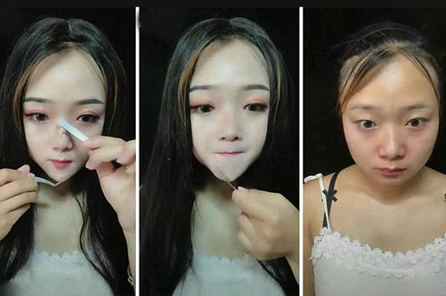 Chinese woman gave herself elf-like features and a pointy chin with incredible make-up, false lashes and sculpting talents