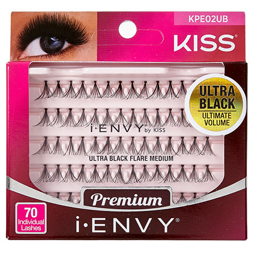 KISS i-ENVY Individual Lashes ULTRA Black Medium (KPE02UB)