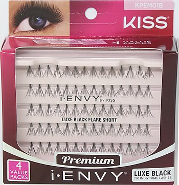 z.KISS i-ENVY Luxe Individual Black SHORT Multi-Pack (KPEM01B)
