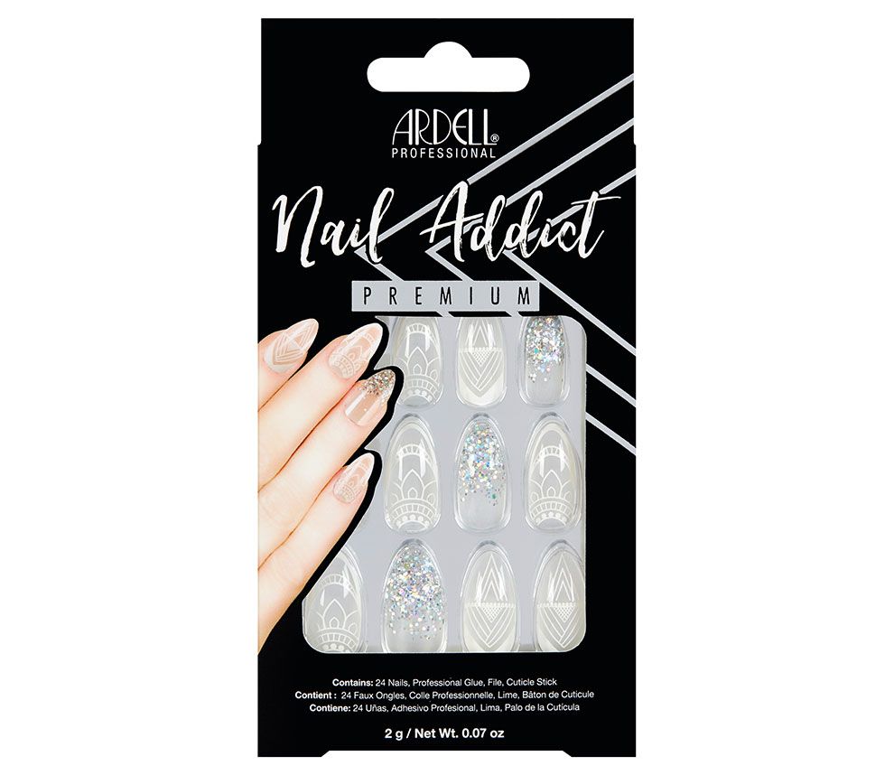 Ardell Nail Addict Premium Artificial Nail Set - Glass Deco