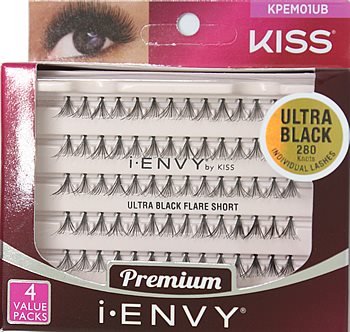 KISS i-ENVY Individual Lashes ULTRA Black Short MULTIPACK VALUE (KPEM01UB)