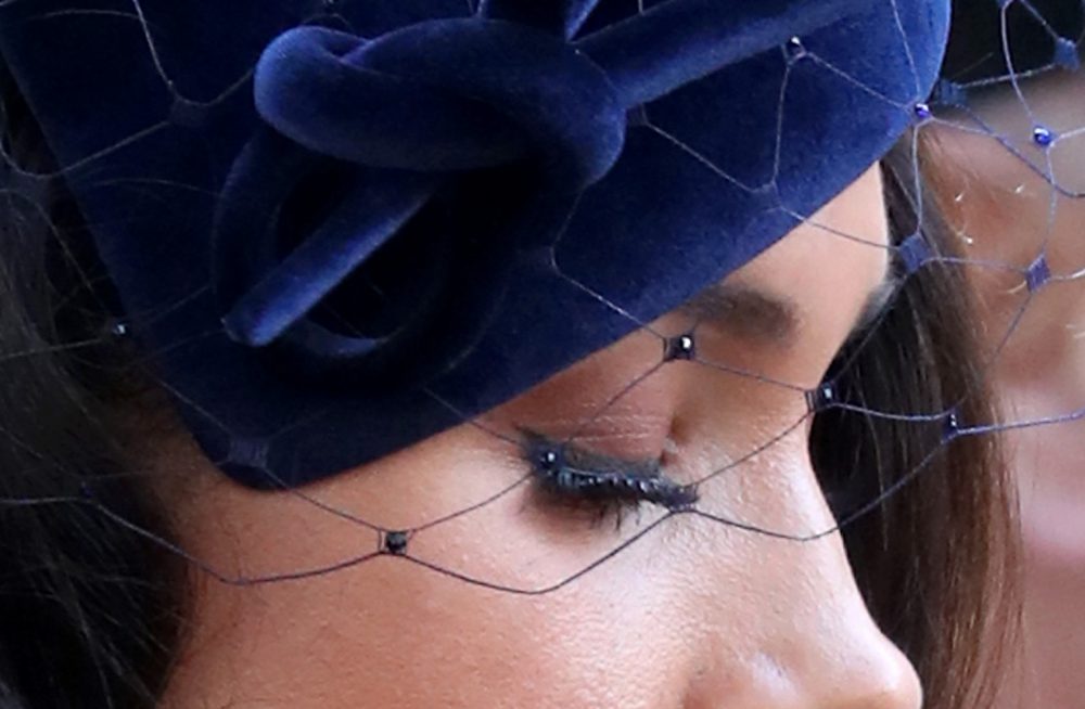 Some speculated that Meghan was wearing false lashes
