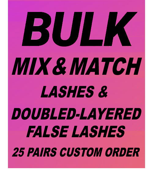 MODELROCK Lashes Custom Order 25 Pairs (Pick Your Styles #1)