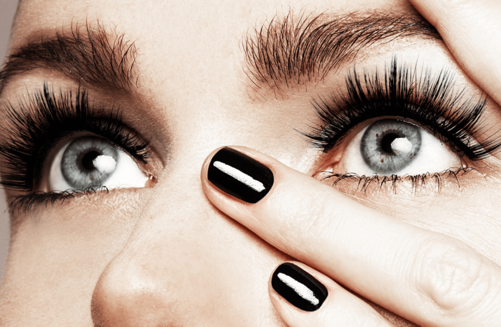 Accentuate your look with false eyelashes.