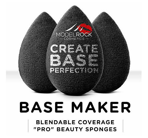 MODELROCK Base Maker Blendable Coverage "Pro" Beauty Sponge 3pk (Black)