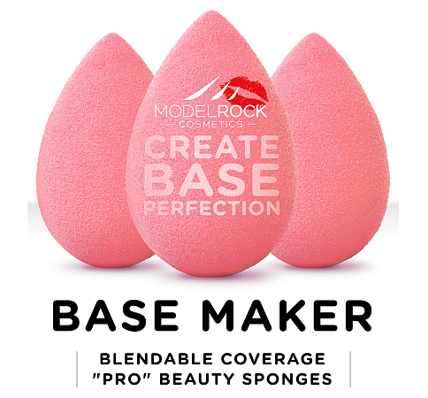 MODELROCK Base Maker Blendable Coverage "Pro" Beauty Sponge 3pk (Iced Pink)