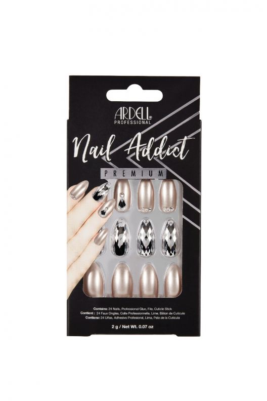 Ardell Nail Addict Premium Artificial Nail Set - Champagne Ice