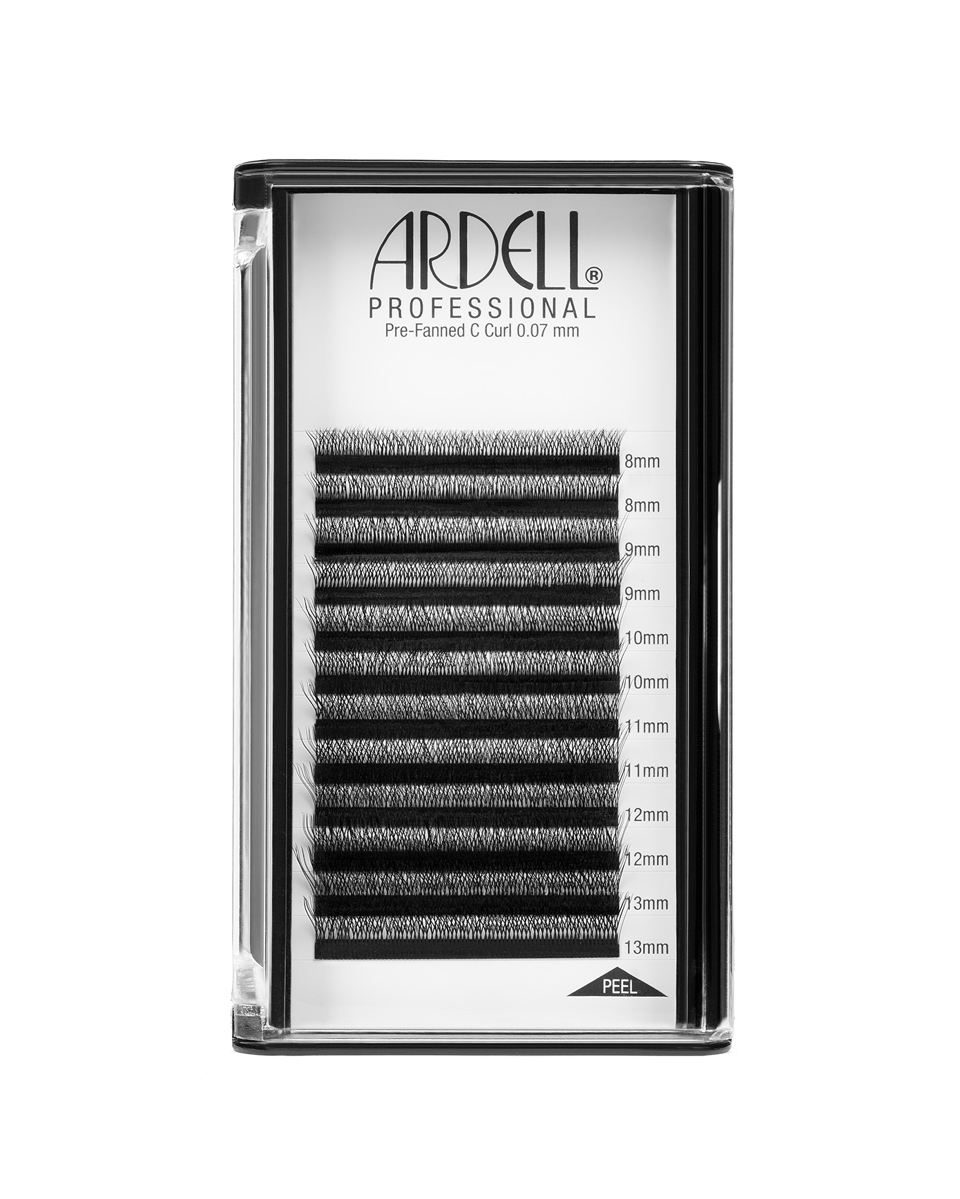 Ardell Professional Individual Lash Extensions Pre-Fanned (0.07mm) - C Curl, Assorted Multi-length, 8-13mm Pack