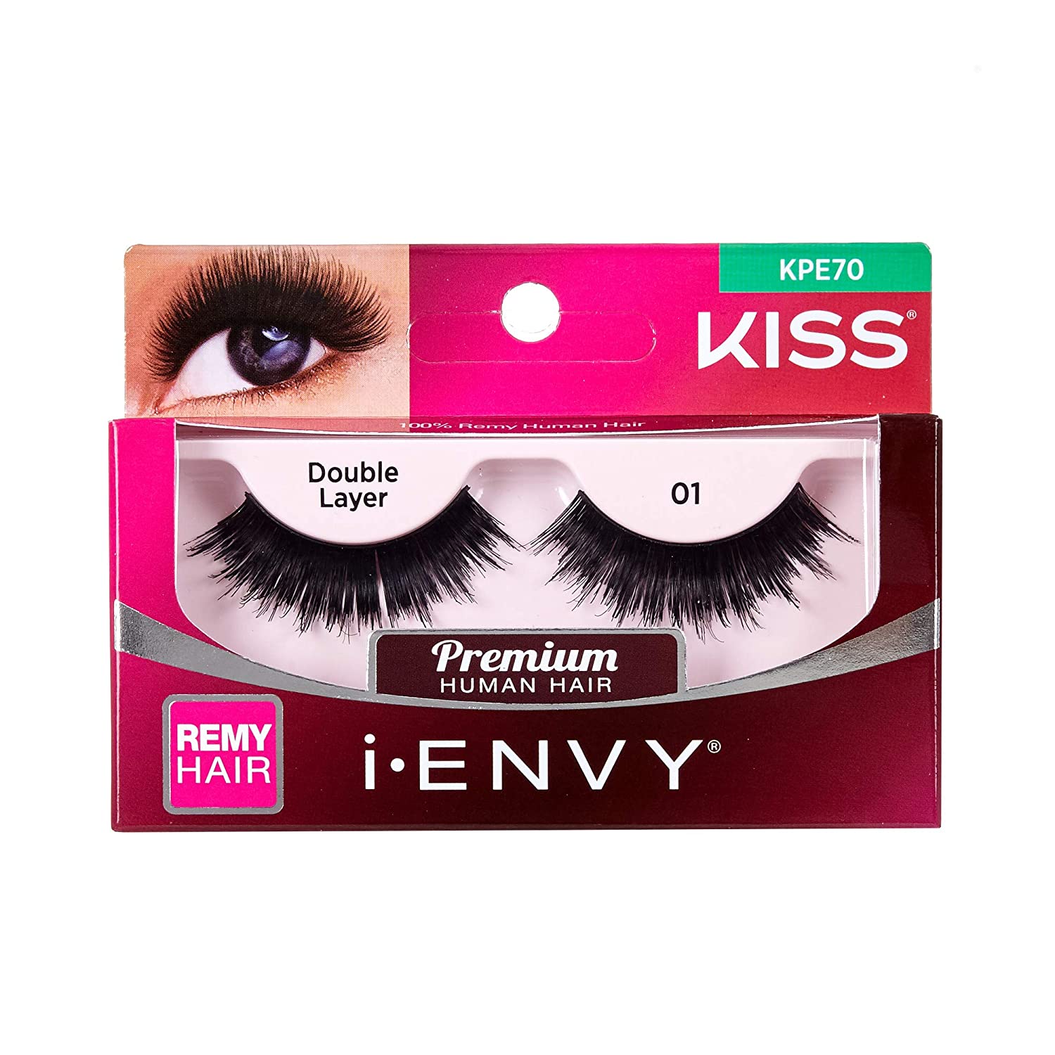 KISS i-ENVY Premium Double Layer 16 Lashes (KPE70)