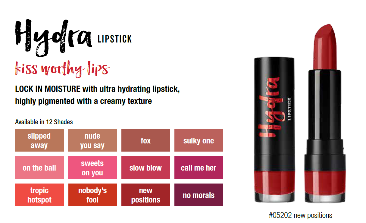 Ardell Hydra Lipstick Color Chart