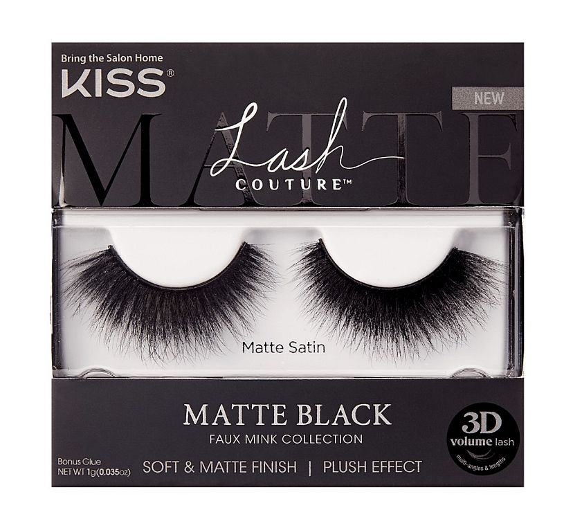 KISS Lash Couture Matte Black - Matte Satin