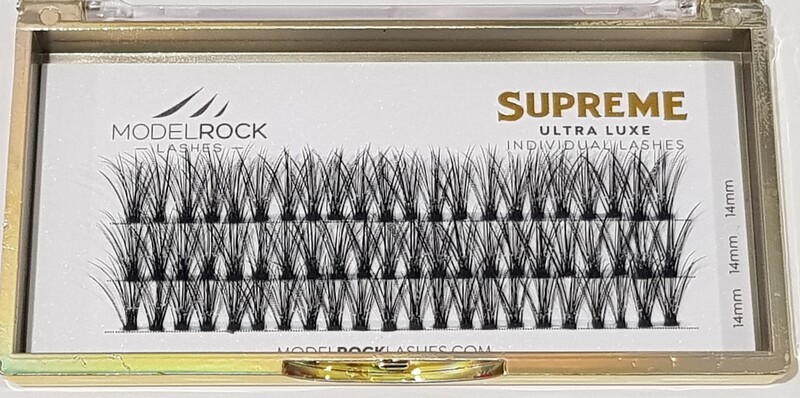 MODELROCK Ultra Luxe Individual Lashes - EXTRA LONG 14mm - SUPREME CLUSTER Style #2