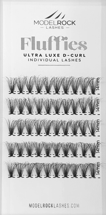 MODELROCK Ultra Luxe Individual Lashes - FLUFFIES EXTRA LONG D-CURL - 14mm