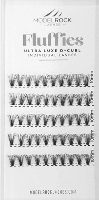MODELROCK Ultra Luxe Individual Lashes - FLUFFIES ‘MEDIUM’ D-CURL - 10mm