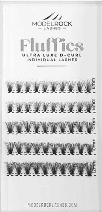 MODELROCK Ultra Luxe Individual Lashes - FLUFFIES 'MIXED LENGTHS' D-CURL (8mm-10mm-12mm)
