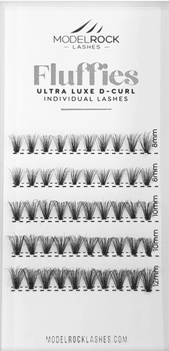 MODELROCK Ultra Luxe Individual Lashes - FLUFFIES MIXED LENGTHS D-CURL (8mm-10mm-12mm)