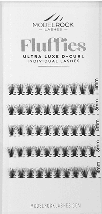 MODELROCK Ultra Luxe Individual Lashes - FLUFFIES ‘SHORT’ D-CURL - 8mm