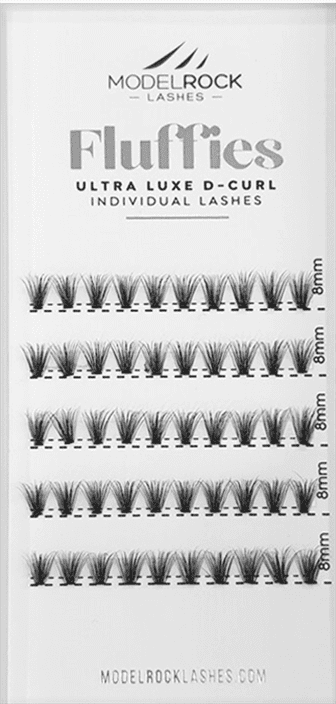 MODELROCK Ultra Luxe Individual Lashes - FLUFFIES SHORT D-CURL - 8mm