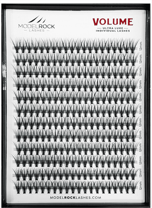 MODELROCK Ultra Luxe Individual Lashes - VOLUME LONG 12mm - BULK TRAY