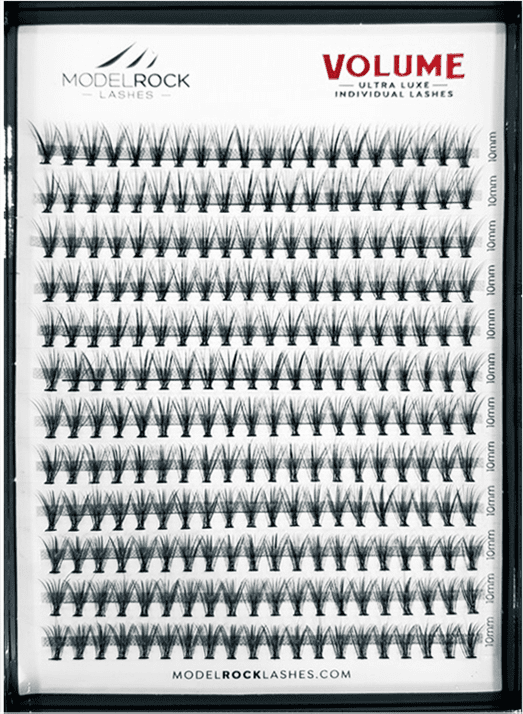 MODELROCK Ultra Luxe Individual Lashes - VOLUME MEDIUM 10mm - BULK TRAY