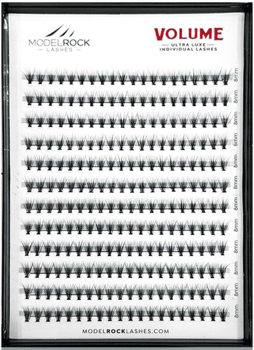 MODELROCK Ultra Luxe Individual Lashes - VOLUME SHORT 8mm - BULK TRAY