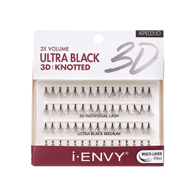 KISS i-ENVY 3D Ultra Black Knotted Medium (KPE02UD)