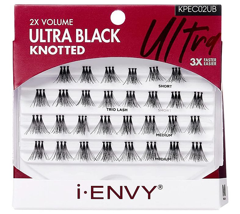 KISS i-ENVY Individual Lashes TRIO UltraBlack Medium (KPEC02UB)