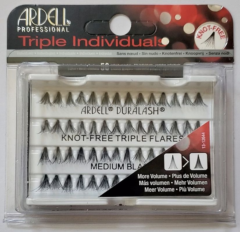 Ardell Duralash Knot-Free Triple Flares Individual Lashes Medium - Variation 1 (Shorter Lash Clusters)