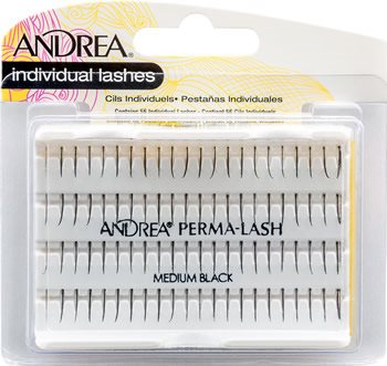 Andrea Permalash Individual Lashes Regular Knotted Singles Medium Black