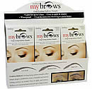 z.Godefroy My Brows Long-Lasting Eyebrow Transfers MEDIUM BROWN 18 pc Display