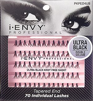 KISS i-ENVY Professional Ultra Black Knot Free Short 70PC (PKPE04UB)