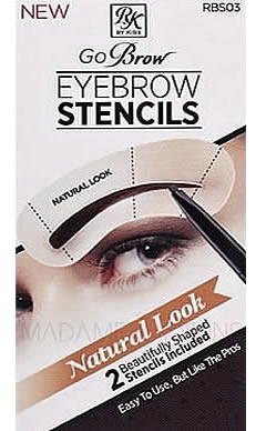 Kiss Go Brow Eyebrow Stencils Natural Look (RBS03)