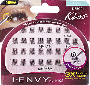 KISS i-ENVY Individual Lashes TRIO Short (KPEC01)