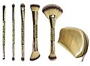 Miss Adoro Cupcake Gold Glitter 6 Piece Makeup Brush Set