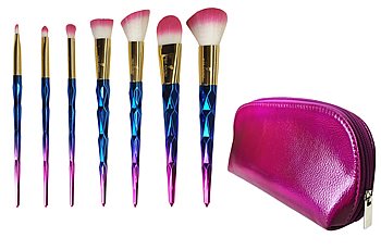 Miss Adoro Diamond Rainbow 8 Piece Makeup Brush Set