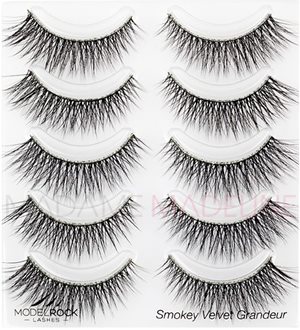 ModelRock Smokey Velvet "GRANDEUR" - Double Layered Lashes Multi Pack (5 Pairs)