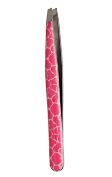 z.JAPONESQUE Artisan Slant Tip Tweezer Pink Giraffe