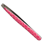 z.JAPONESQUE Artisan Slant Tip Tweezer Pink Giraffe